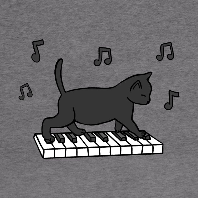 Piano Cat by Kelly Louise Art